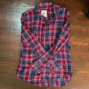 Button up purple and pink shirt